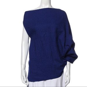 Roland Mouret Top Textured Asymmetrical Blouse